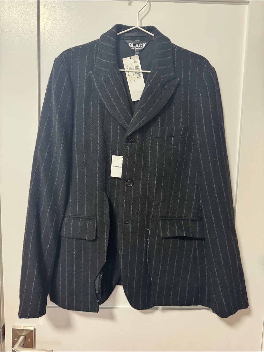 Comme des Garcons Black Pinstripe Sport Coat
